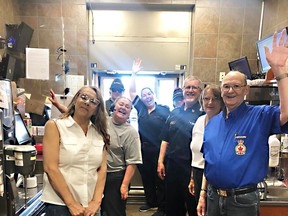 Some of the volunteers and staff for Tim Hortons Camp Day at the Espanola location
were Colleen, Tammy, Landen, Sherri, Claudia, Francois, Judy Noon and Gary MacPherson.