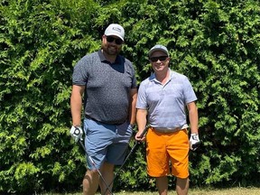 Overall winners of a two-man 27-hold scramble held at Goderich Sunset Golf Club were Darren Scholl and Dave Meriam with 88 in Retro. Handout