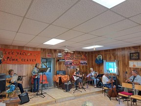 The afternoon musicians were a group of friends who like to jam together. (L-R) Betty Emerson, Carol Ann McGregor, Deb Delvechico, Heather Strong and Joe Sauve. In the evening, the popular bluegrass band, IIIrd Fox entertained the crowd from 7-9 p.m.