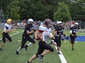 Matthieu Desbiens paced the Bantam Bulldogs with a pair of touchdowns and interceptions.