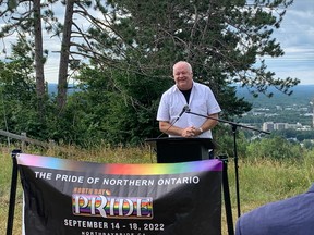 Jason MacLennan of North Bay Pride announced Wednesday morning the pride festival will take place Sept 14 to 18. Some of the special events include a mayoral debate, trans march, pride parade and concert with Bif Naked and Ria Mae on the top of Laurentian Ski Hill.