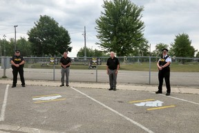 Perth County OPP have established a “community safe zone” on Wellington Street in Mitchell, an area they're encouraging residents to use if they're buying and selling goods online.  (Contributed photo)