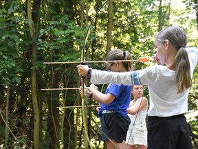 Archery practice at Camp Menesetung. Courtesy Mary Ross