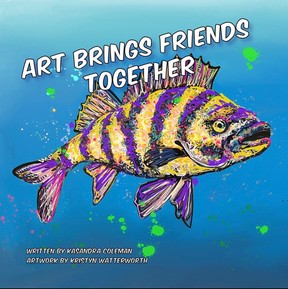 Writer Kasandra (Langevin) Coleman and artist Kristyn Watterworth have collaborated to produce a children's book entitled Art Brings Friends Together. handouts