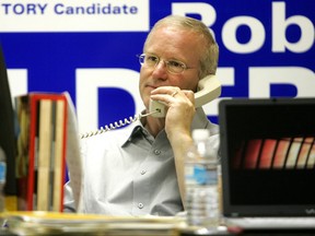 Rob Alder is shown during his campaign to become MPP in London North Centre under the Progressive Conservative banner. He lost to Liberal Deb Matthews. (Free Press files)