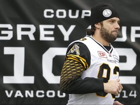 Hamilton Tiger-Cats wide receiver Andy Fantuz during the final walk-through at BC Place in Vancouver, B.C., on Saturday, Nov. 29, 2014, ahead of the 102nd CFL Grey Cup. Al Charest/Calgary Sun/QMI Agency