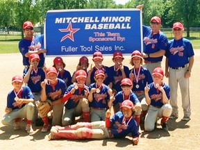 The Mitchell U13 OBA squad won their own tournament July 8-10, defeating Listowel in the final. SUBMITTED