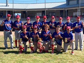 The Mitchell U15 baseball team captured the championship of a tournament in Welland July 1-3. SUBMITTED