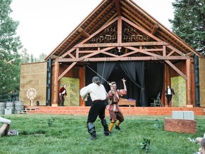 In its fifth consecutive year, the Canmore Summer Theater Festival's cast and returned to the Stan Rogers Stage, after performing at the Recreation Centre Field last year, and hosting online productions in 2020. Photo Shirleen Burnett.