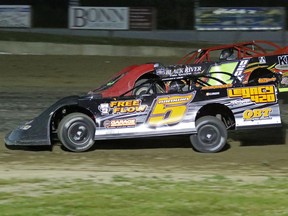 Steve Baldwin is now the winningest late-model driver at Brighton Speedway this season with his third checkered flag on the season during the feature event Saturday night. ROD HENDERSON/ CanadianRacer.com