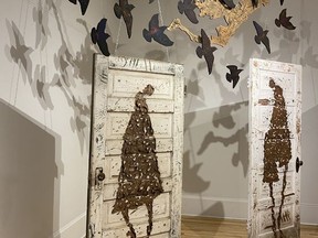 This installation by artist Michael Barber is part of the Rebuild, Restore, Renew Together exhibit at the Lynnwood Arts Centre in Simcoe. POSTMEDIA PHOTO