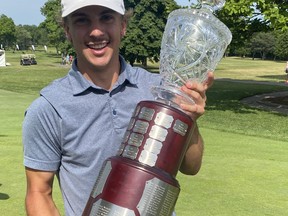 Langton's Peyton Callens captured the 100th Ontario Men's Amateur Golf Championship on Friday. Submitted