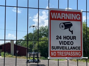 A new high-tech security camera system has been set up near the gate of the former Arrowdale Golf Course.