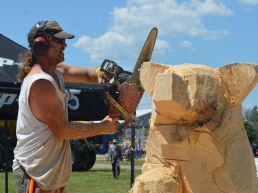 Chain-saw carving is among the attractions at the Farmersville Exhibition in Athens.
Tim Ruhnke/The Recorder and Times