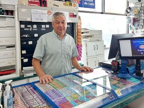 The Rogers network being down across Canada on Friday impacted debit for millions of Canadians who don't carry cash. Hassan Elkhodr, owner Speed-D-Mart convenience store and gas bar in Chatham, let some of his regular customers who rely on debit, return to pay for their gas. PHOTO Ellwood Shreve/Chatham Daily News