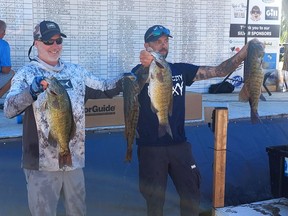 Winning team catches 50-plus pounds of bass to earn Canadian Tire  Mitchell's Bay Open championship