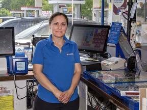 Maria Boukhers, retailer of the Pioneer gas station on King George Road in Brantford, said Rogers Communications network outage on Friday is "a disaster".