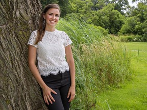 Emma Verdonk, 23, of Brant County will have one of her compositions performed by the Arcady ensemble on August 6 during the Voices of Summer concert at Whistling Gardens in Wilsonville, Ontario.