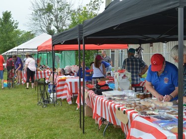 Some vendors selling baked goods for Canada Day on Friday July 1, 2022 in Long Sault, Ont. Shawna O'Neill/Cornwall Standard-Freeholder/Postmedia Network
