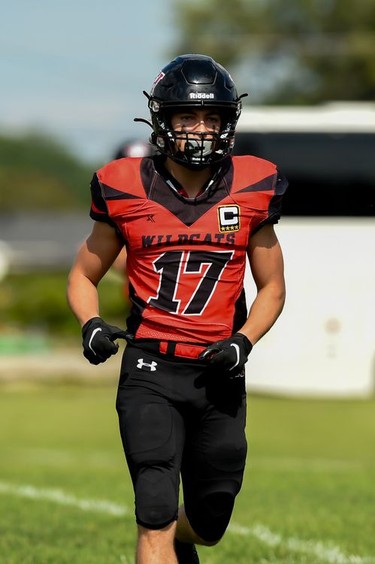 Cornwall Wildcats halfback Noah Cardinal, pictured on Saturday July 23, 2022 in Cornwall, Ont. Robert Lefebvre/Special to the Cornwall Standard-Freeholder/Postmedia Network