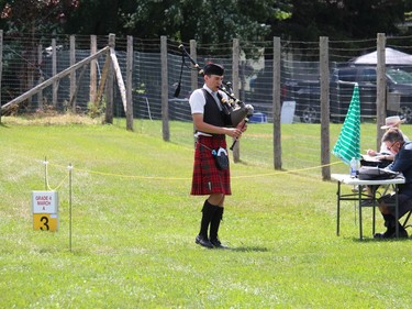 A piper at the Glengarry Highland Games being put to the test. Photo on Friday, July 29, 2022, in Maxville, Ont. Todd Hambleton/Cornwall Standard-Freeholder/Postmedia Network