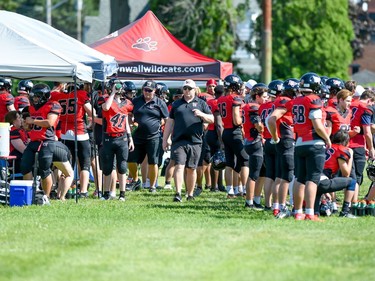 The Cornwall Wildcats' sideline during the team's game against the Myers Riders on Saturday July 9, 2022 in Cornwall, Ont. The Wildcats lost 42-36. Robert Lefebvre/Special to the Cornwall Standard-Freeholder/Postmedia Network