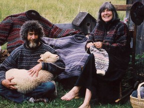 Eugene and Ann Bourgeois of The Philosopher's Wool Co., Inverhuron, Ont. in this undated photo.