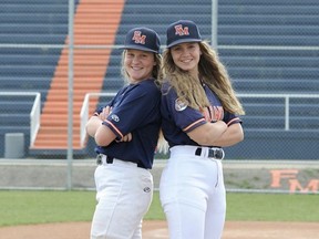 Sydney Barry and Taylor Breen join Team Alberta to play at the Baseball Canada 16U Girls Invitational Championship in August. Supplied image