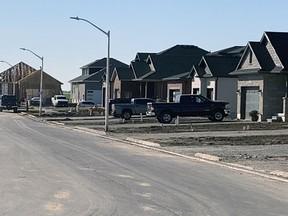 New single-family houses are almost completed at the East Haven Developments, owned by Bob Scott, off Arthur Street. ANDY BADER/MITCHELL ADVOCATE