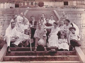 A photo from the "Canadians in China: Old Photographs from Sichuan 1892-1952" exhibit, to be displayed from Aug. 9-12 Douglas Library at Queen's University, shows Canadian doctors and their families posing outside the West China Mission compound in Chengdu, Sichuan province. "Medical missionaries" such as these founded numerous hospitals in the Chengdu area.