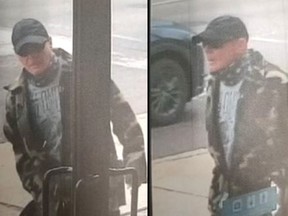 Police have released photos of a person of interest in the armed robbery of the Pembroke RBC branch on July 5.