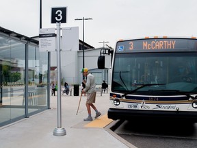 File photo of the Stratford Transit terminal. (Chris Montanini/Stratford Beacon Herald)