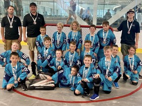 The Woodstock Wolverines' under-8 select team ended its first ball hockey season by placing second at a provincial tournament.