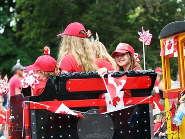 The train normally stationed in front of the cottage in Canatara Park is used during Sarnia's Canada Day parade on Friday. Terry Bridge/Sarnia Observer/Postmedia Network