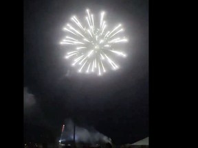 Petrolia's Canada Day celebrations were capped off by fireworks.  (Facebook)