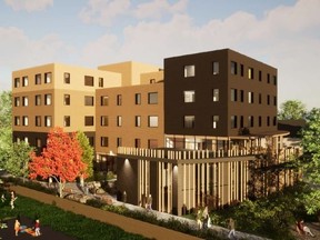 Rezoning has been approved for a planned 40-unit affordable housing building for Sarnia-Lambton's urban Indigenous, and the new home of the Sarnia-Lambton Native Friendship Centre. (City of Sarnia image)
