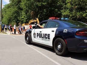 A group of day campers were evacuated from Lambton College Monday shortly after the school received a bomb threat.  Terry Bridge/Sarnia Observer/Postmedia Network