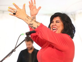 Celeigh Cardinal — performing here at the 2019 Calgary Folk Music Festival in 2019 — will be among many talented First Nations artists playing at Northern Lights Festival Boreal this coming weekend.