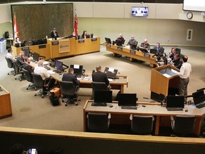 City councillors listens to presentations at the city's planning committee meeting in Sudbury, Ont. on Monday January 22, 2018. It was the first of two public hearings on rezoning land for the Kingsway Entertainment District - a project council killed last week. Gino Donato