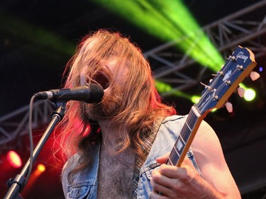 Guitarist Jeremy Widerman of Monster Truck performing Saturday during Rock On The River.

ANDREW AUTIO/The Daily Press