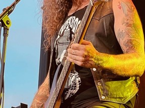 Bassist/lead vocalist Jon Harvey of Monster Truck is seen here performing during the band's set at Rock On The River Saturday. Their setlist including some tracks the band is currently recording for its upcoming album. 

JOHN EMMS/For The Daily Press