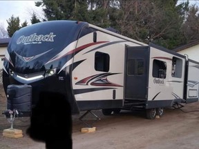 The camper that was reported stolen to RCMP. Photo RCMP.