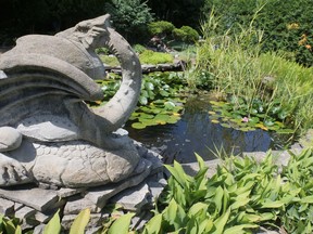 A large pond discovered on the Garden Artistry tour Saturday in Tillsonburg.  CHRIS ABBOTT