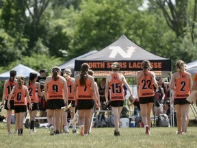 The Owen Sound Krueger Custom Steel North Stars under-15 girls field lacrosse team wrapped up their regular season with a pair of wins in the Kawartha region this past weekend. The N'Stars now head to the Ontario Women's Field Lacrosse provincials in Oshawa. Photo by Allison Kennedy Davies.