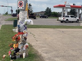 A memorial for Antwon Bull was erected shortly after his death July 8 following an altercation with two Wetaskiwin men.
Christina Max