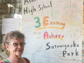 Janice Lockhart with one of the posters from Ashoro.
Christina Max