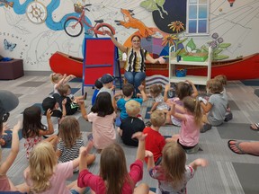 Children take part in a storytime program at the Brantford Public Library. SUBMITTED