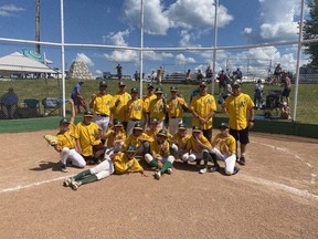 The Sherwood Park U13 A Athletics won the Tier 3 provincial championships in Fox Creek in July. Photo supplied