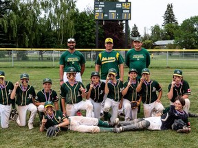 The U13 AA Sherwood Park Athletics took gold at this year's provincial championships in late July. They won 21-11 against the Fort McMurrary Oil Giants during the gold medal match. Photo supplied