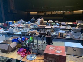 The North Bay Capitol Centre had a stage sale Saturday from 9 a.m. to 1 p.m. Money raised will go back to the theatre.